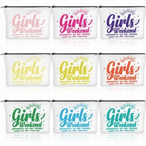 Reginary Girls Weekend Gifts Favors Girls Weekend Makeup Bags Toiletry Cosmetic Bag Bestie Friendship Gifts for Women Wedding Bachelorette Mother's Day Party Favors