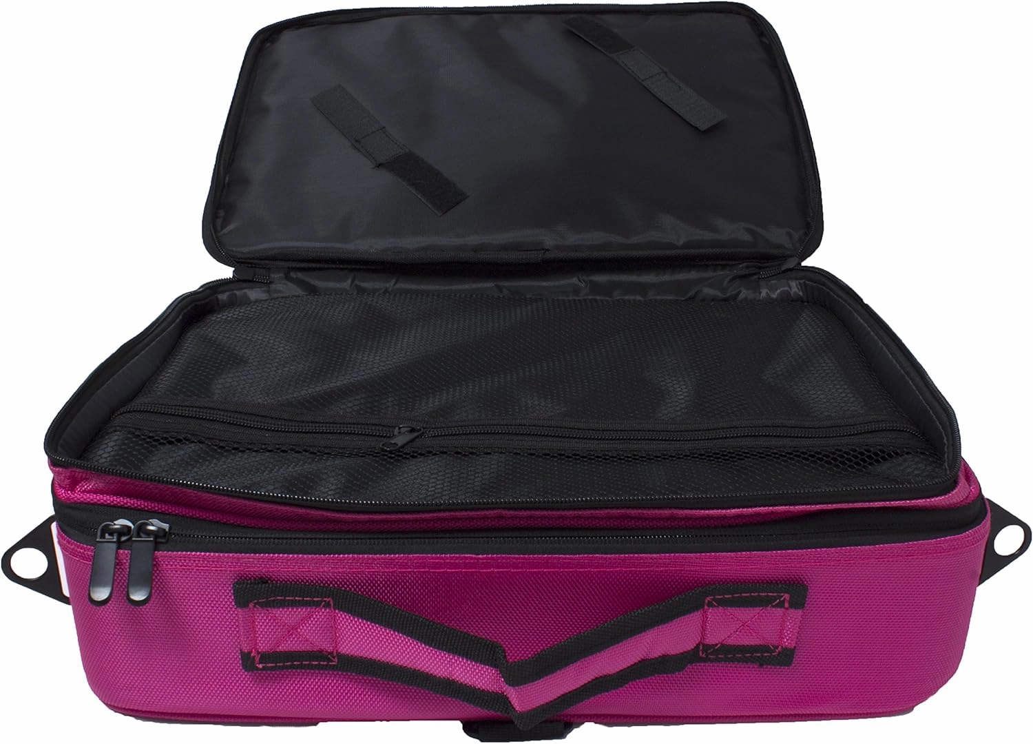Royal Brands Travel Makeup Case, Hobby Organizer Professional Cosmetic Makeup Bag Organizer Accessories Case Tools (Large (15.5x5x11), Pink)
