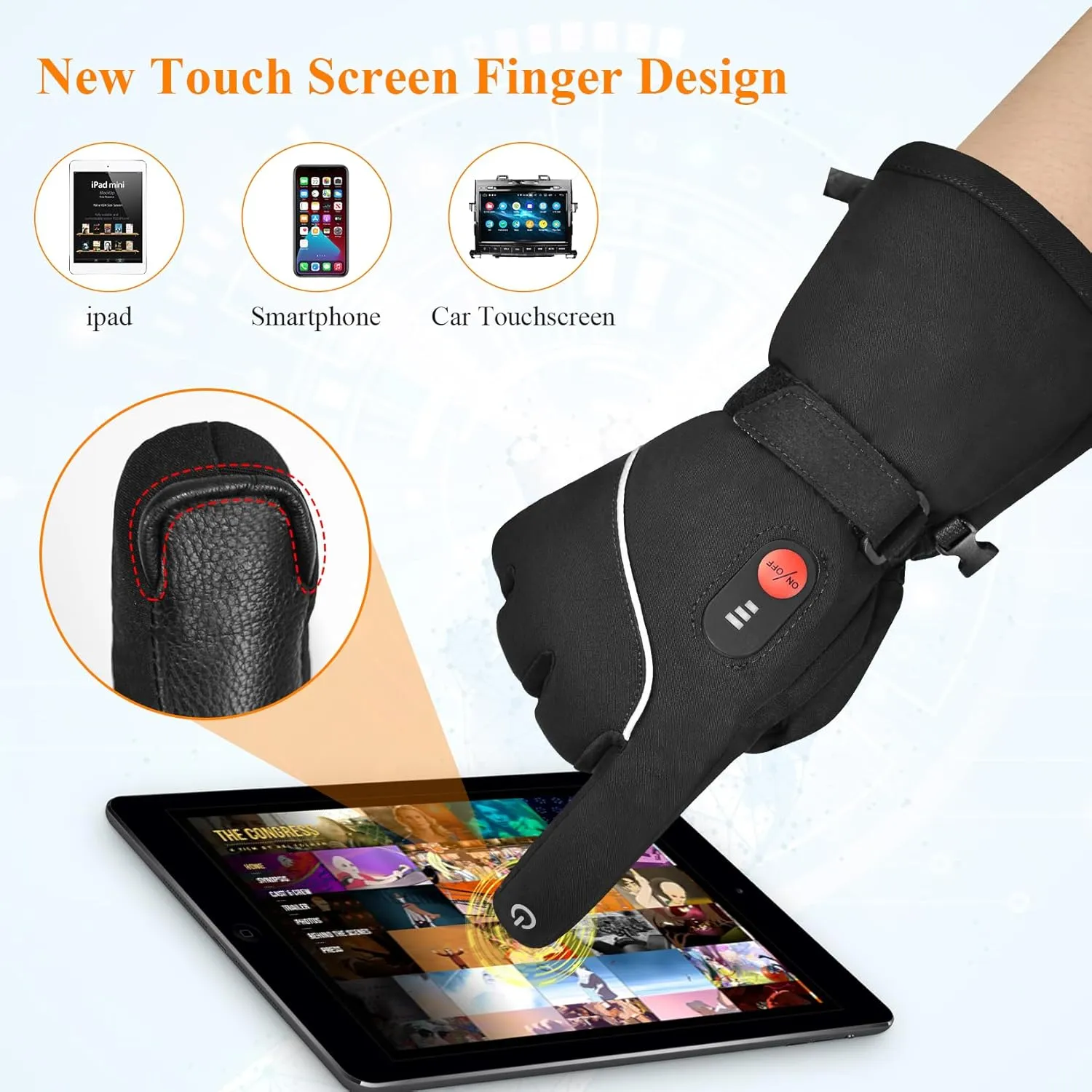 SAVIOR HEAT Heated Gloves, Unisex Rechargeable Battery Powered Electric Heating Glove for Winter Outdoor