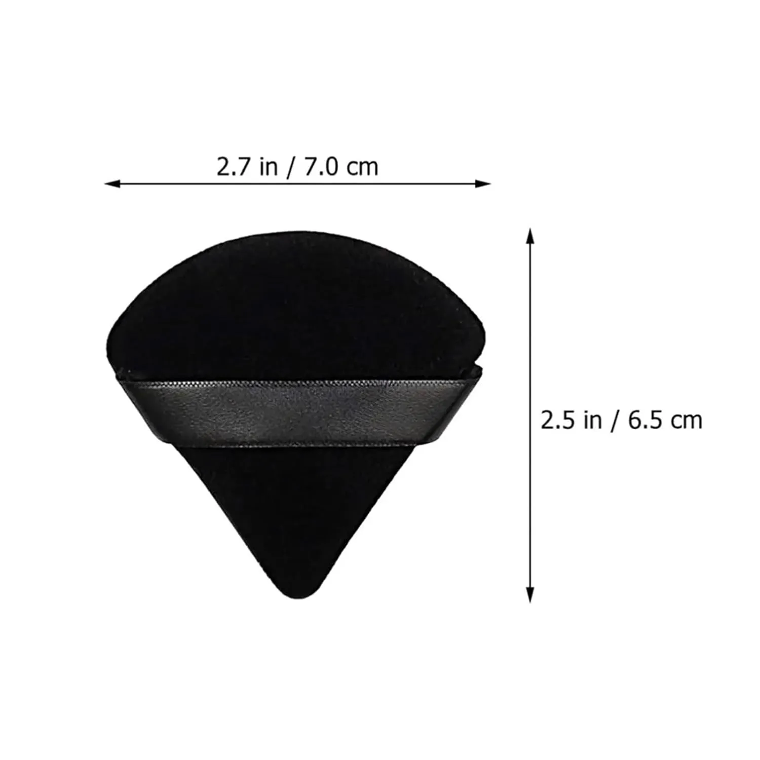 SBTRKT 2/12Pcs Triangle Velvet Powder Puff Make Up Sponges For Face Eyes Contouring Shadow Seal Cosmetic Foundation Makeup Tool (Color : Black-01)