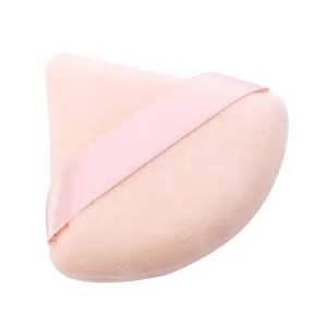 SBTRKT Triangle Velvet Powder Puff Pizza Flours Mini Face Makeup Sponge Cosmetics Washable Lightweight Makeup Tool (Color : Skin color 1pc)