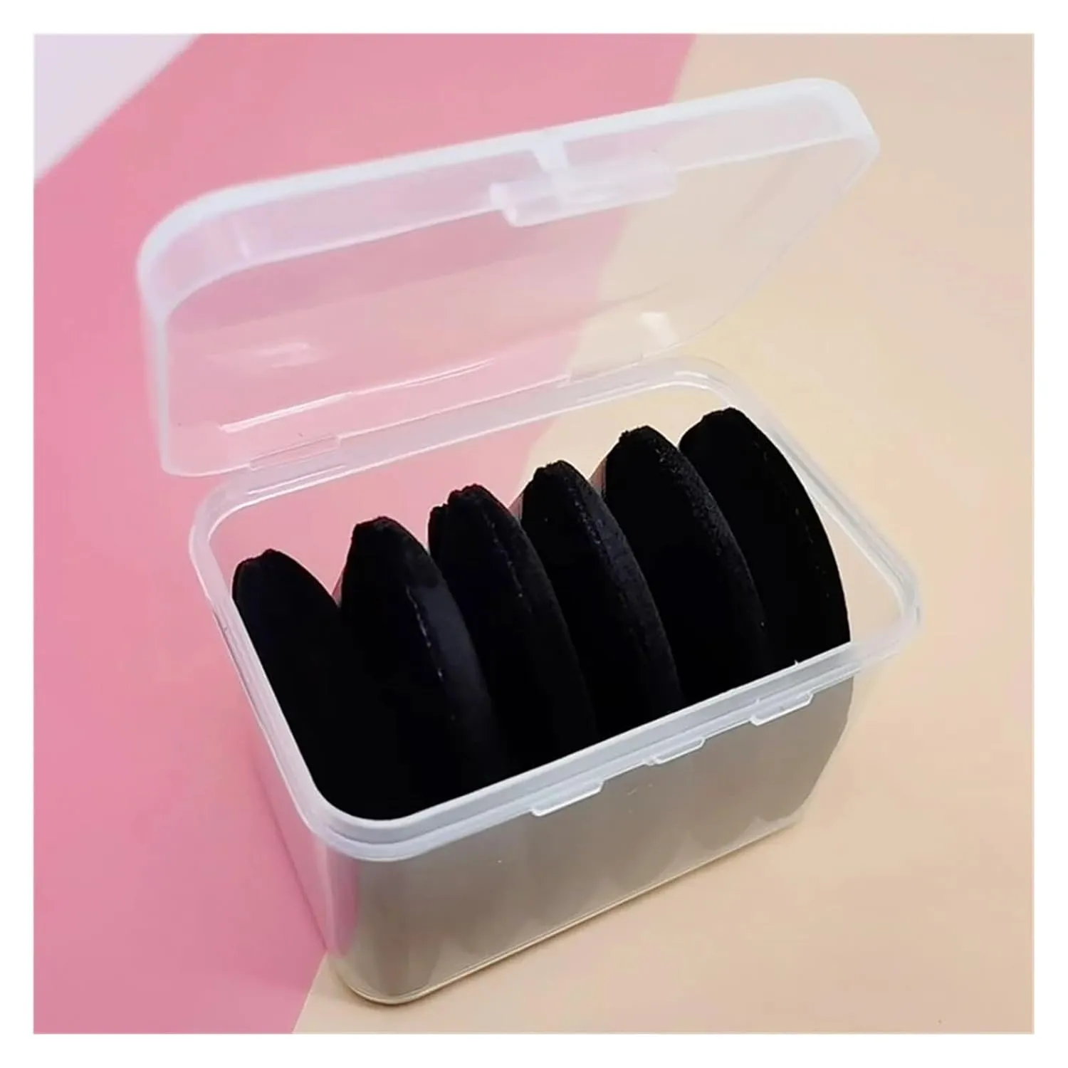 SBTRKT Triangle Velvet Powder Puff Pizza Flours Mini Face Makeup Sponge Cosmetics Washable Lightweight Makeup Tool (Color : Skin color 1pc)