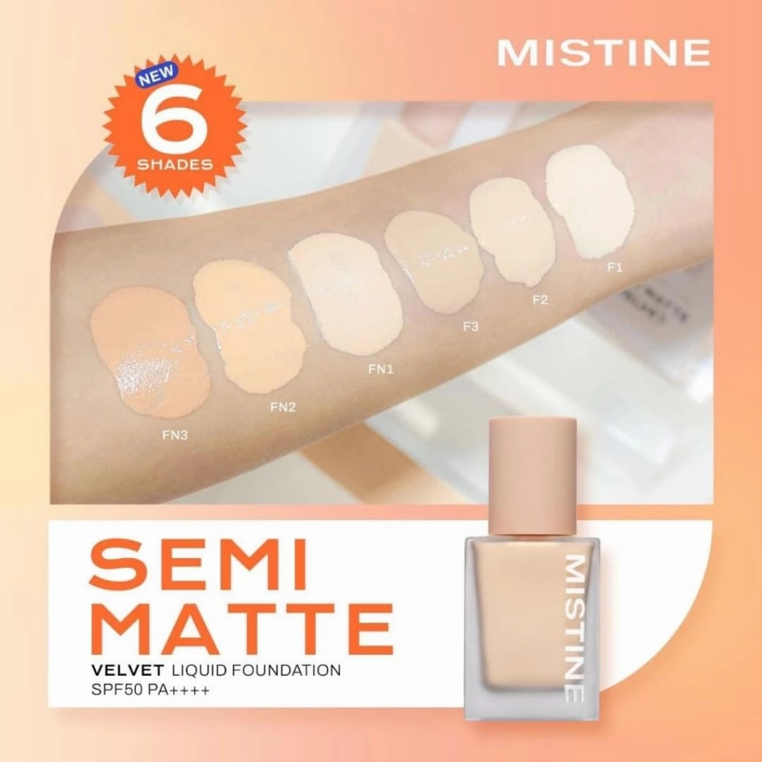 Semi Matte Velvet Liquid Foundation – SPF 50 PA     – 35g | Lightweight, Buildable Coverage with Soft Matte Finish (FN2 Nude Beige)