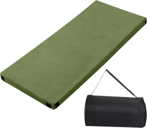 Sleeping Mat for Camping Memory Foam Mattress with Velcro Connectors Perfect for Outdoor Adventures and Home Use Roll Up Design for Easy Transport and Setup 75" D X 38" W X 2.5" H