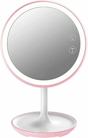 Smart and Portable Light-Filling Makeup Mirror with Touch LED Sensor - Easy to Carry and Perfect for On-The-Go Glam