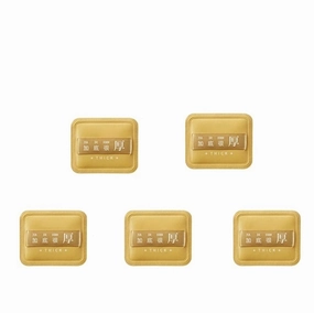Soft Thick Makeup Puffs Large Cotton Velvet Powder Puff Liquid Foundation Sponge Cosmetics Tools Wet Dry Use Puff with Box(5pcs Yellow- S)