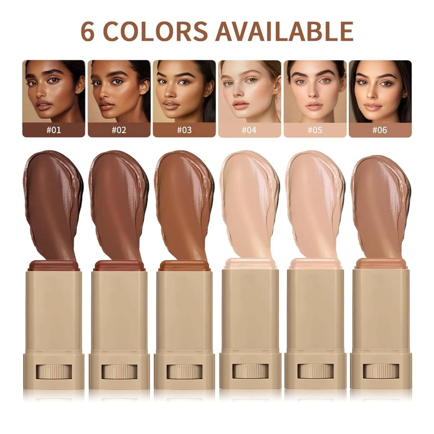 Splendor Serum Boosted Skin Tint Balm, Vitaliq Skin Tint Foundation, Solid Tinted Moisturizing Serum Contour Stick Foundation Face Stick, Natural Finish Makeup (#01)