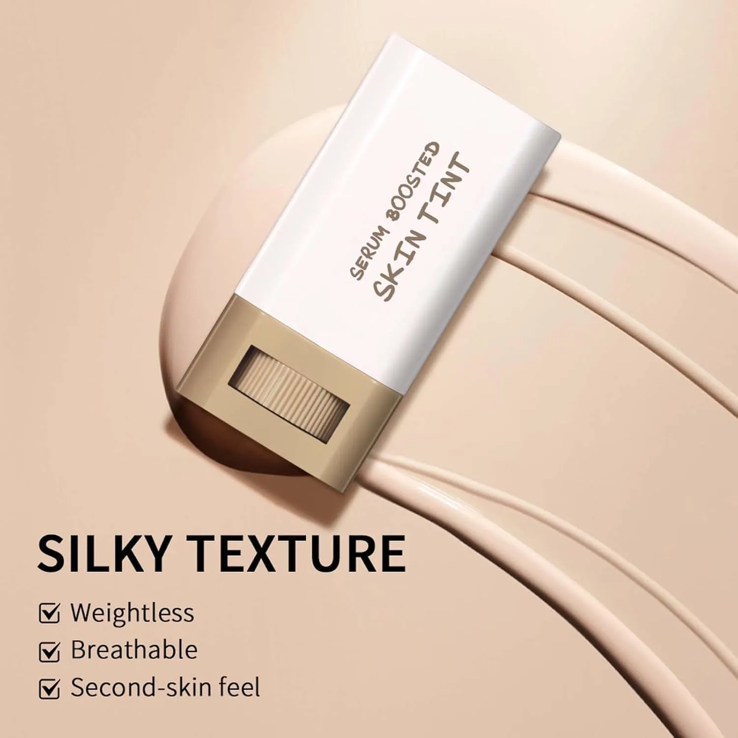 Splendor Serum Boosted Skin Tint Balm, Vitaliq Skin Tint Foundation, Solid Tinted Moisturizing Serum Contour Stick Foundation Face Stick, Natural Finish Makeup (#01)