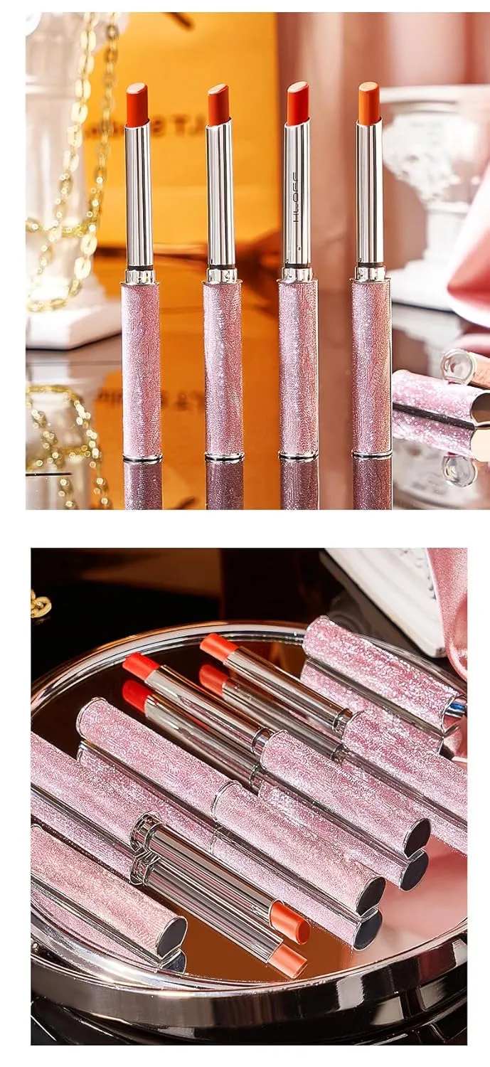 Stars & Wishes Soft Mist Lipstick Set Pink Bright Lip Stain Not Easy to Fade Lipstick Makeup Gift Box