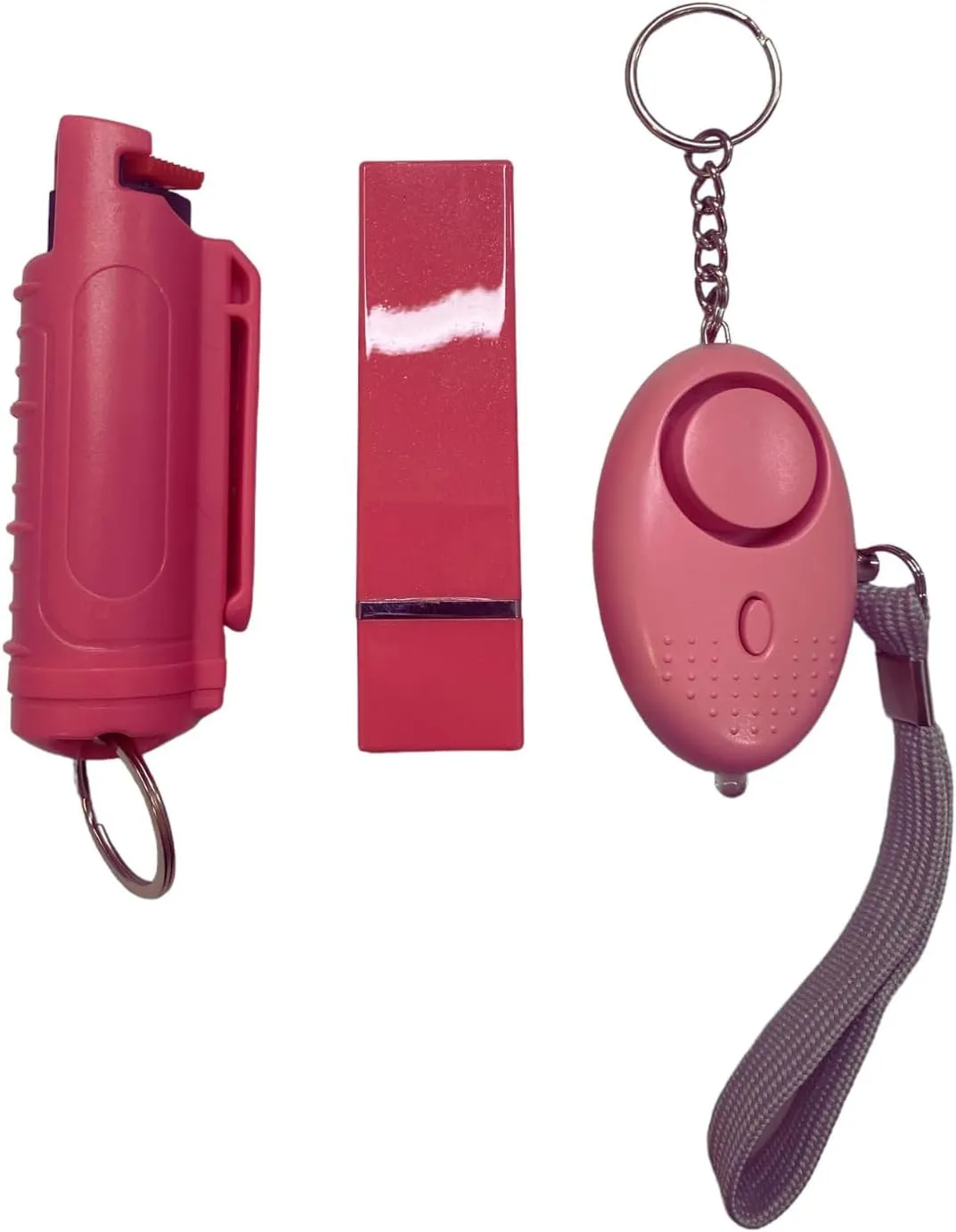 Stun Gun/Personal Alarm/Pepper Spray Emergency Safety Kit (Pink PA/L PA/P PS Bundle)