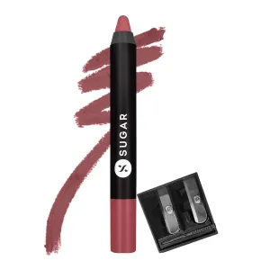 SUGAR Cosmetics Matte As Hell Crayon Lipstick 07 Viola (Mauve Nude)
