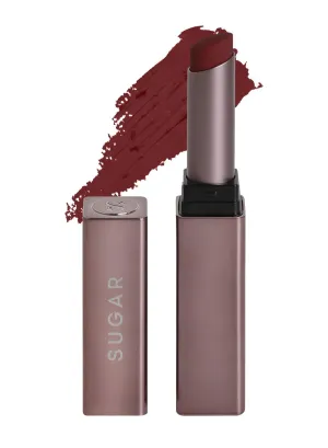 SUGAR Cosmetics Mettle Satin Lipstick - 03 Emma (Reddish Brown), Red, 2.2 g Super Hydrating, Smoothens Fine Lines