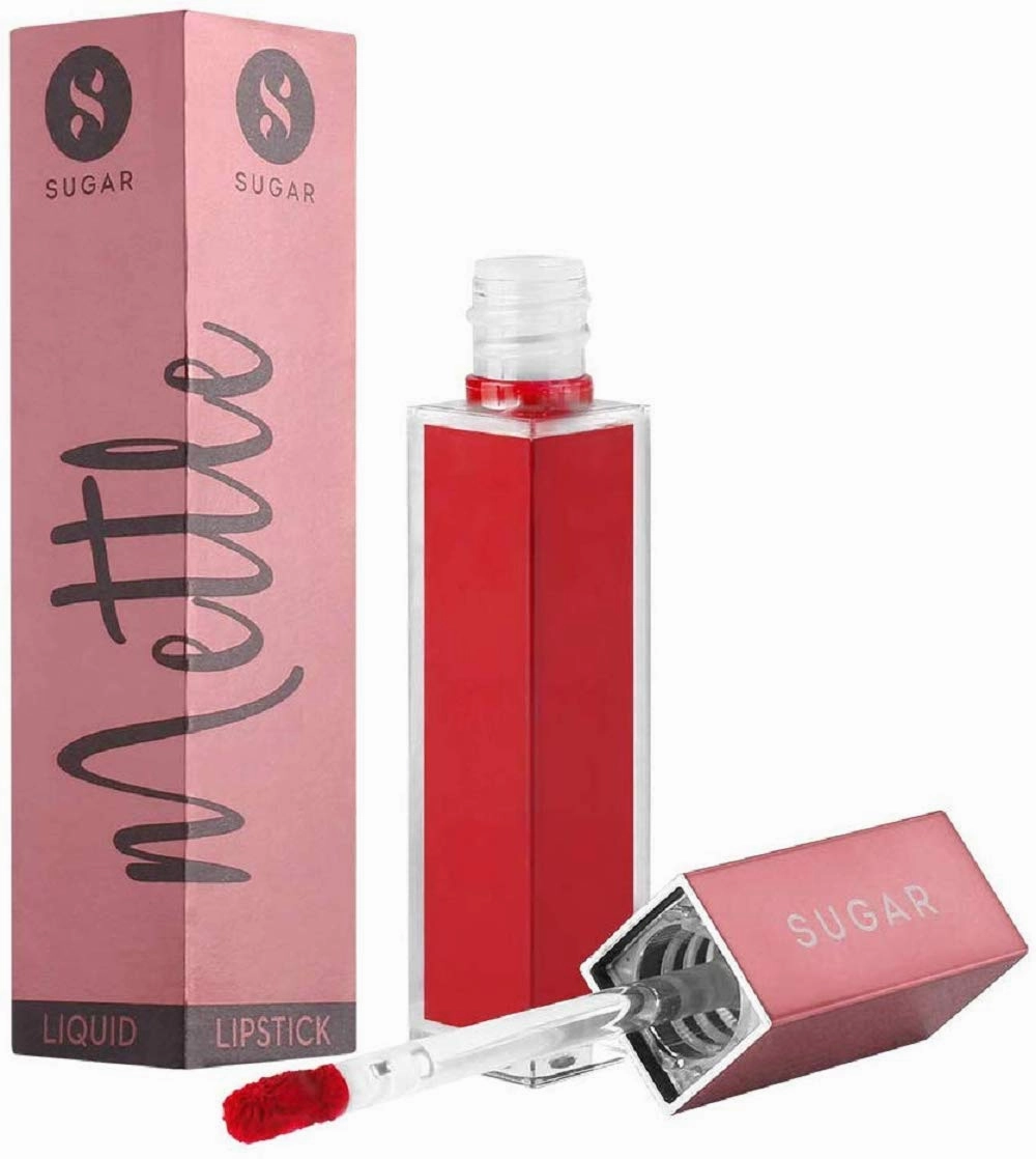SUGAR Cosmetics Mettle Liquid Lipstick - 04 Sirius (Cherry Red) Creamy Lightweight Texture, Silky Smooth Lips