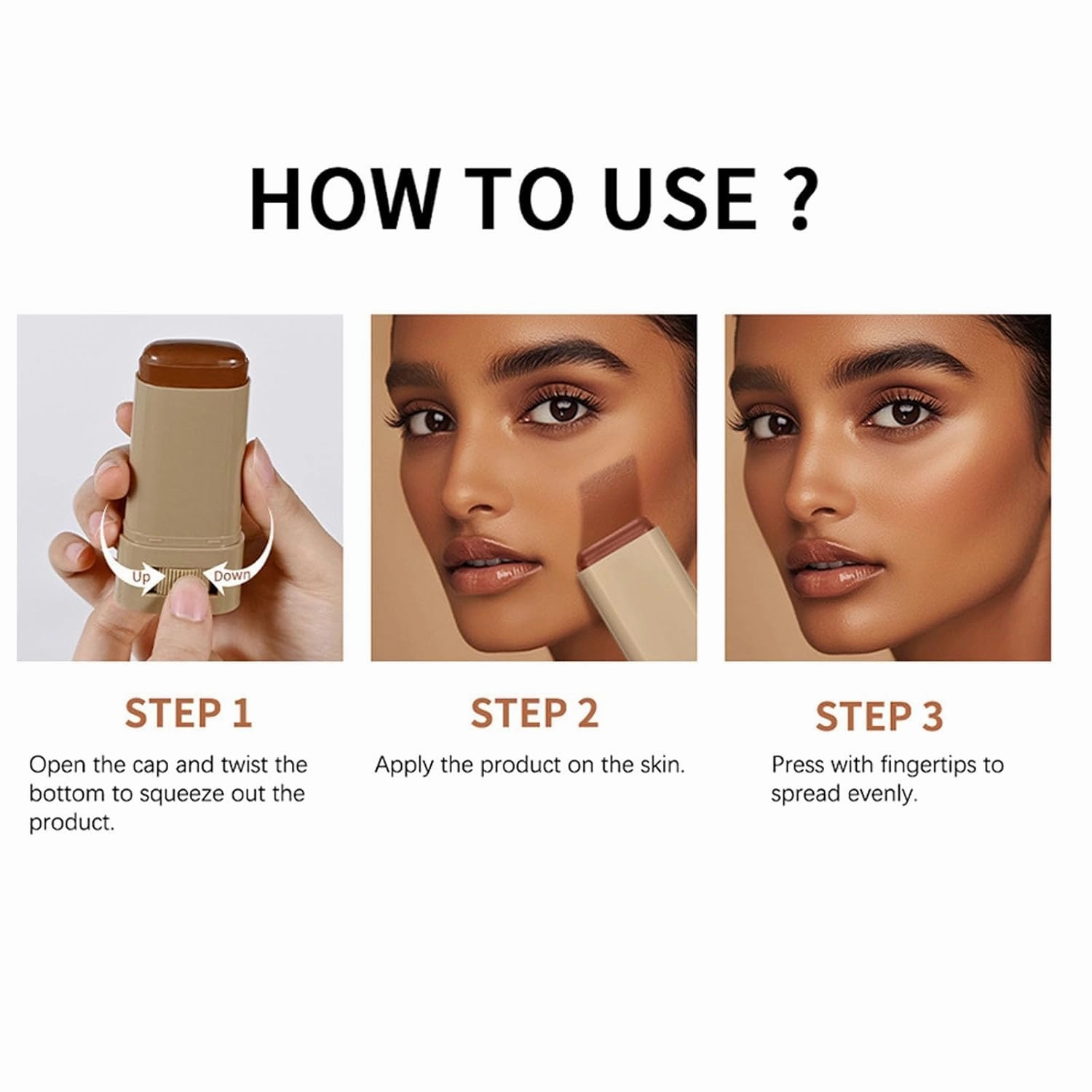 Tenddaily Foundation, Tenddaily 4 in 1foundation, Foundation Stick Beauty Balm Serum Boosted Skin Tint, Serum Boosted Skin Tint Balm (05)