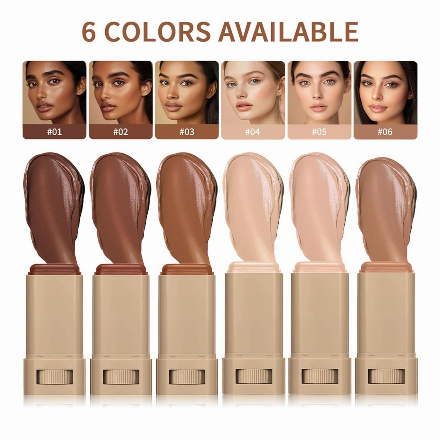 Tenddaily Foundation, Tenddaily 4 in 1foundation, Foundation Stick Beauty Balm Serum Boosted Skin Tint, Serum Boosted Skin Tint Balm (05)