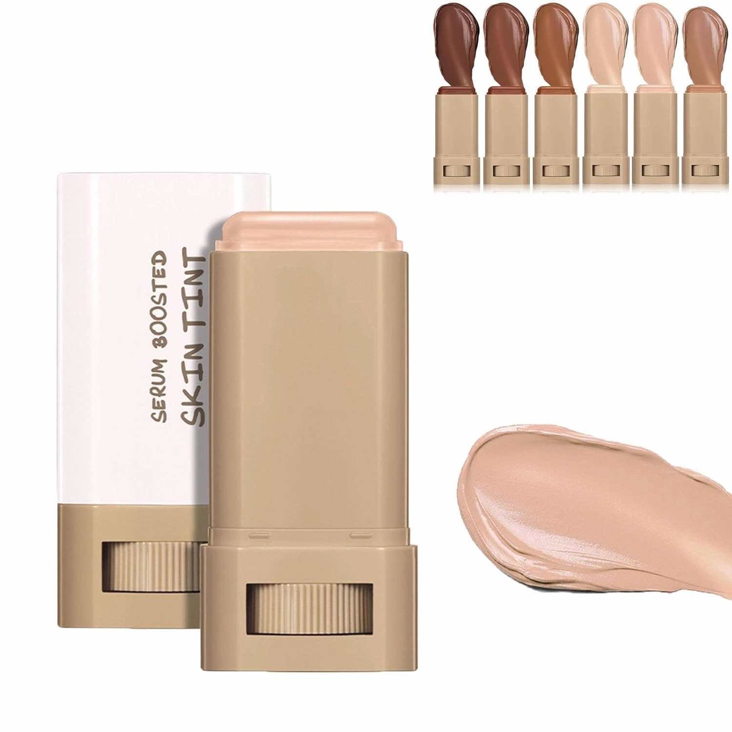 Tenddaily Foundation, Tenddaily 4 in 1foundation, Foundation Stick Beauty Balm Serum Boosted Skin Tint, Serum Boosted Skin Tint Balm (05)