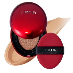 TIRTIR Mask Fit Red Cushion Foundation | Full coverage, Weightless, Skin fit, Satin Glow Finish, Korean Makeup, beauty, Tattoo cover up, Buildable (#29C Taupe Beige, 0.63 Fl Oz)