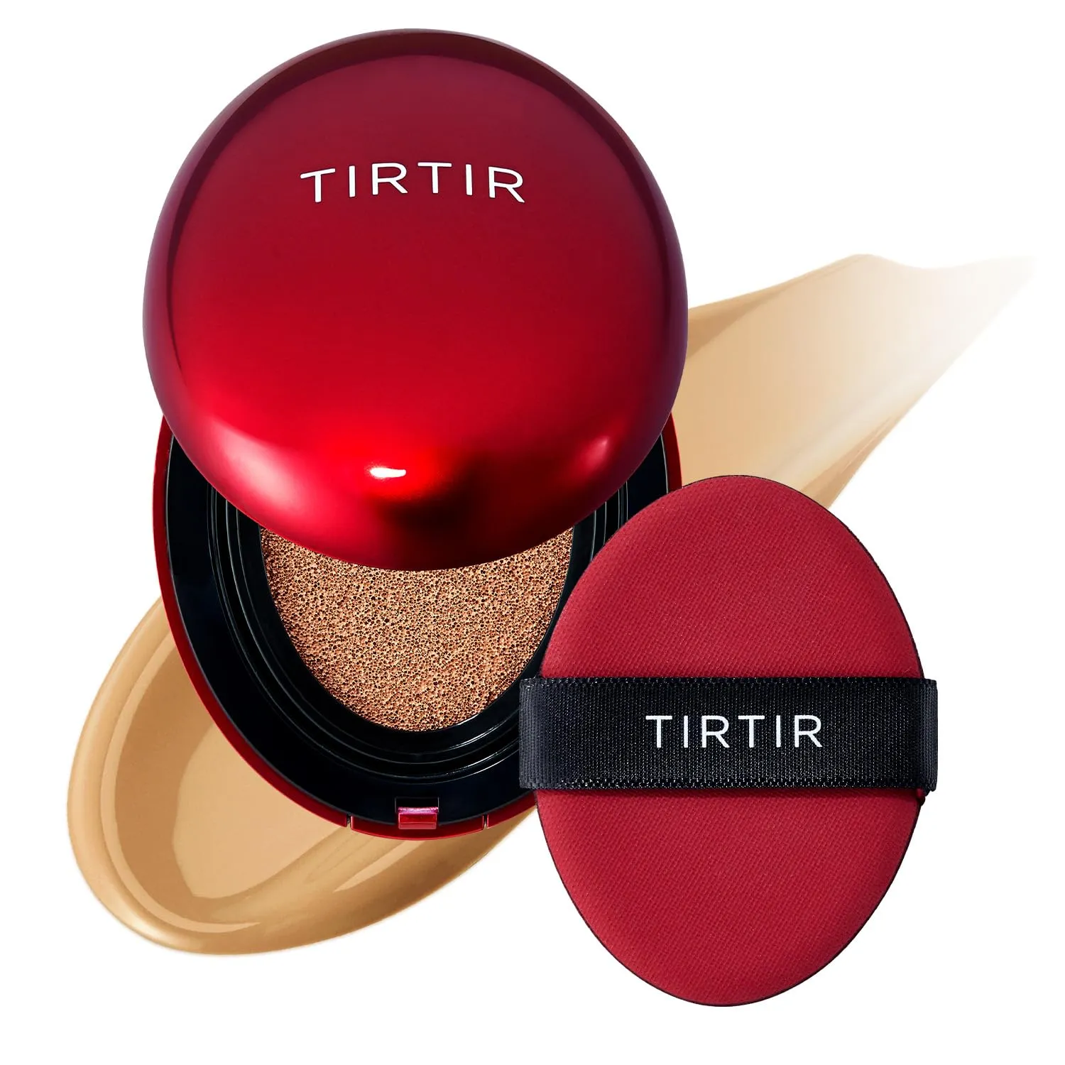 TIRTIR Mask Fit Red Cushion Foundation | Full coverage, Weightless, Skin fit, Satin Glow Finish, Korean Makeup Cushion Foundation (#29N Natural Beige, 0.63 Fl Oz)