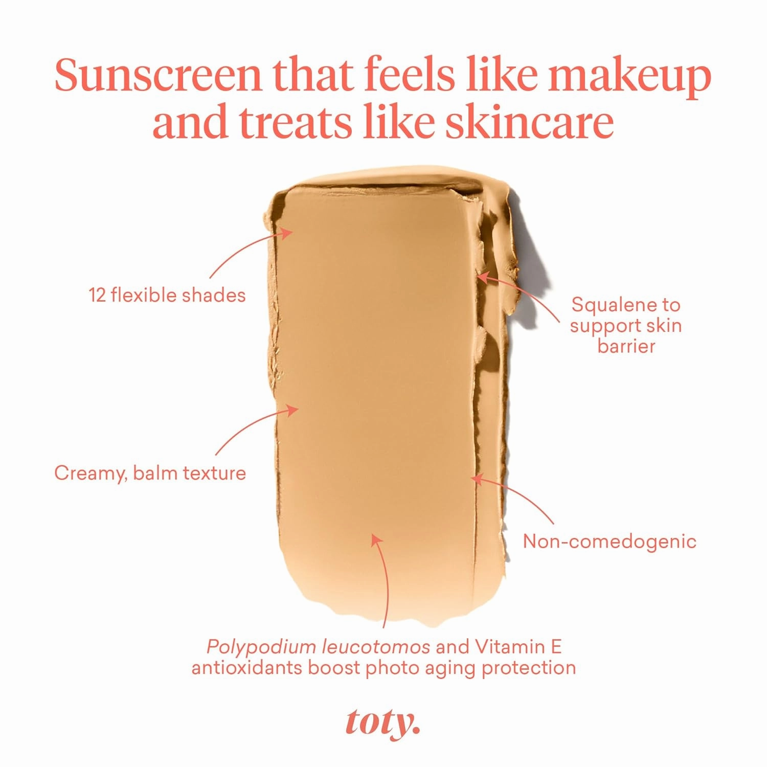 Toty by Sofia Vergara - Ilumina CC Creamy Compact SPF 50  Refill - Mineral Sunscreen for Face - Cream Foundation Balm - Blurring, Matte Light Coverage - Water Resistant - All Skin Types - 2C