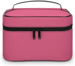 Travel Makeup Bag, Blush Pink (Solid Color) Cosmetic Bags for Women Large Capacity Waterproof Toiletry Bag Make up Organizer