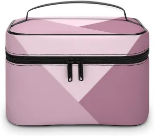 Travel Makeup Bag, Dusty Rose Blush Pink Cosmetic Bags for Women Large Capacity Waterproof Toiletry Bag Make up Organizer