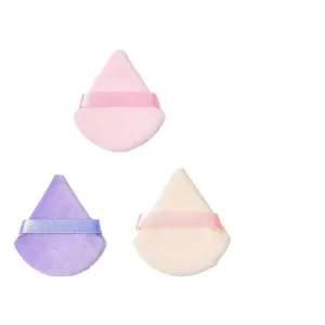 Triangle powder puff, soft sponge, velvet foundation make-up puff, makeup, eye contour, cosmetic shadow, washable, 1 piec(Mixed-3pcs)