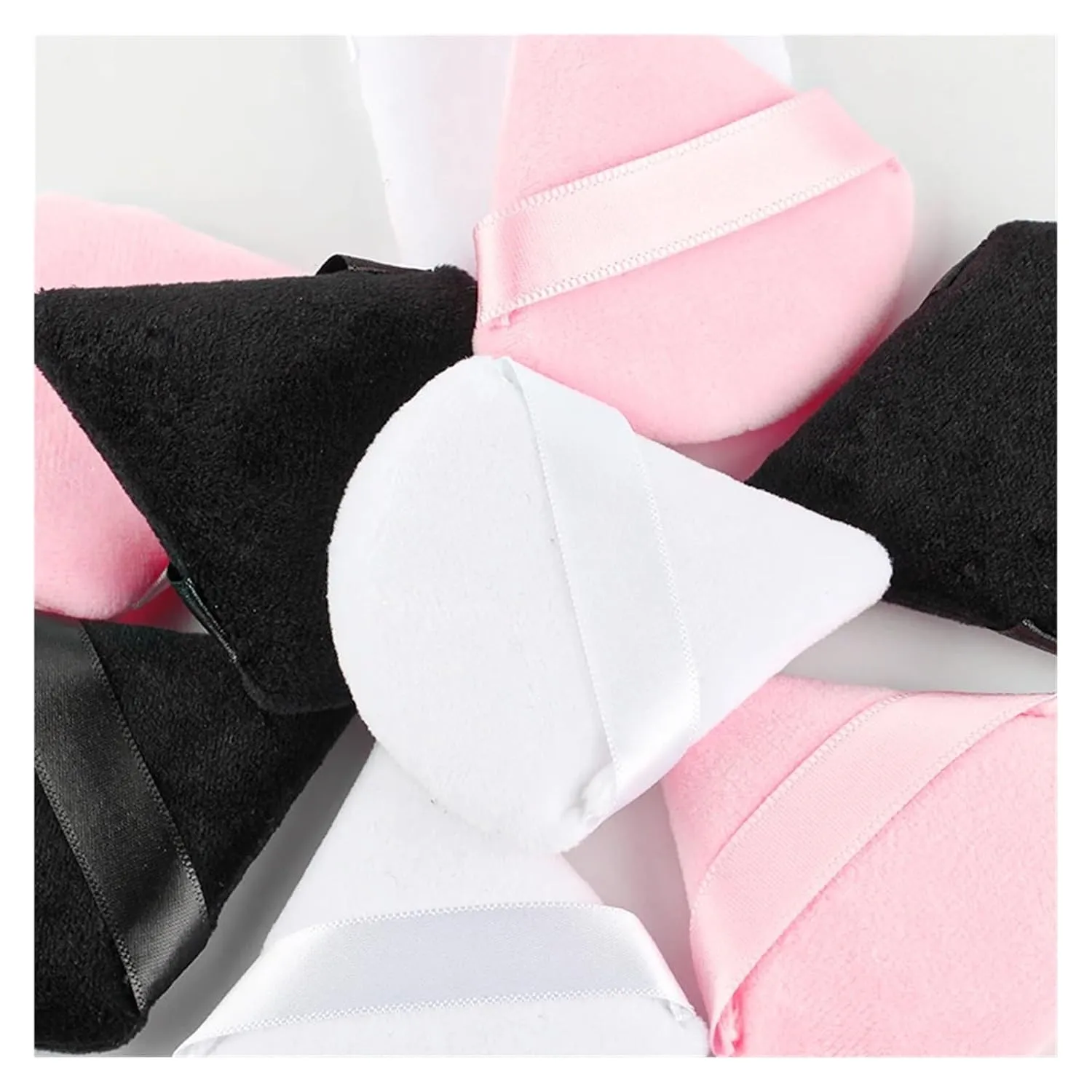 Triangle powder puff, soft sponge, velvet foundation make-up puff, makeup, eye contour, cosmetic shadow, washable, 1 piec(Mixed-3pcs)