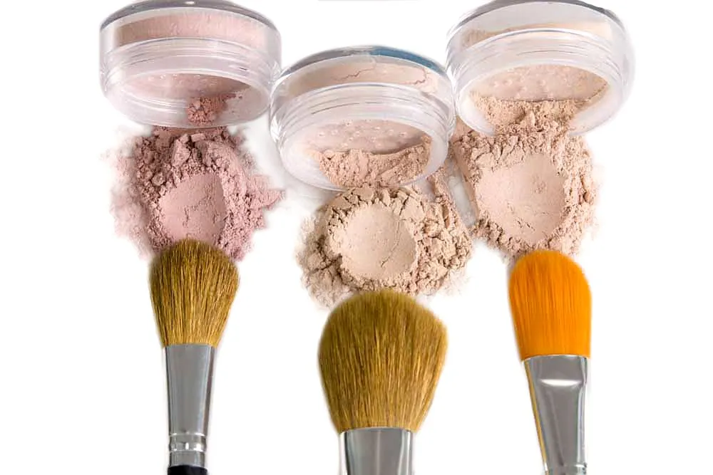 TRIO WITH BRUSHES (LIGHT) Full Size Kit Mineral Makeup Brush Set Foundation Concealer Blush Bare Face Sheer Powder Cover