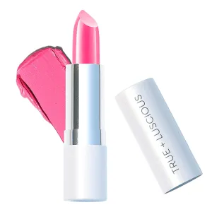 True   Luscious Super Moisture Lipstick – Clean, Vegan and Cruelty Free – Lasting Hydration for Dry Lips with a Satin Finish – Temptation, Rose Pink
