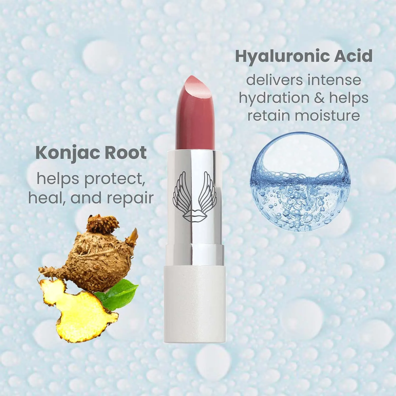 True   Luscious Super Moisture Lipstick – Clean, Vegan and Cruelty Free – Lasting Hydration for Dry Lips with a Satin Finish – Uptown Red
