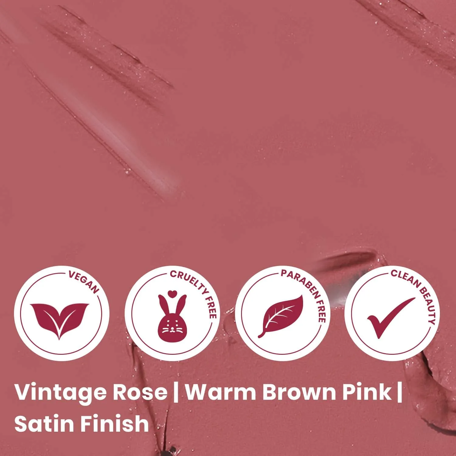 True   Luscious Super Moisture Lipstick – Clean, Vegan and Cruelty Free – Lasting Hydration for Dry Lips with a Satin Finish – Vintage Rose