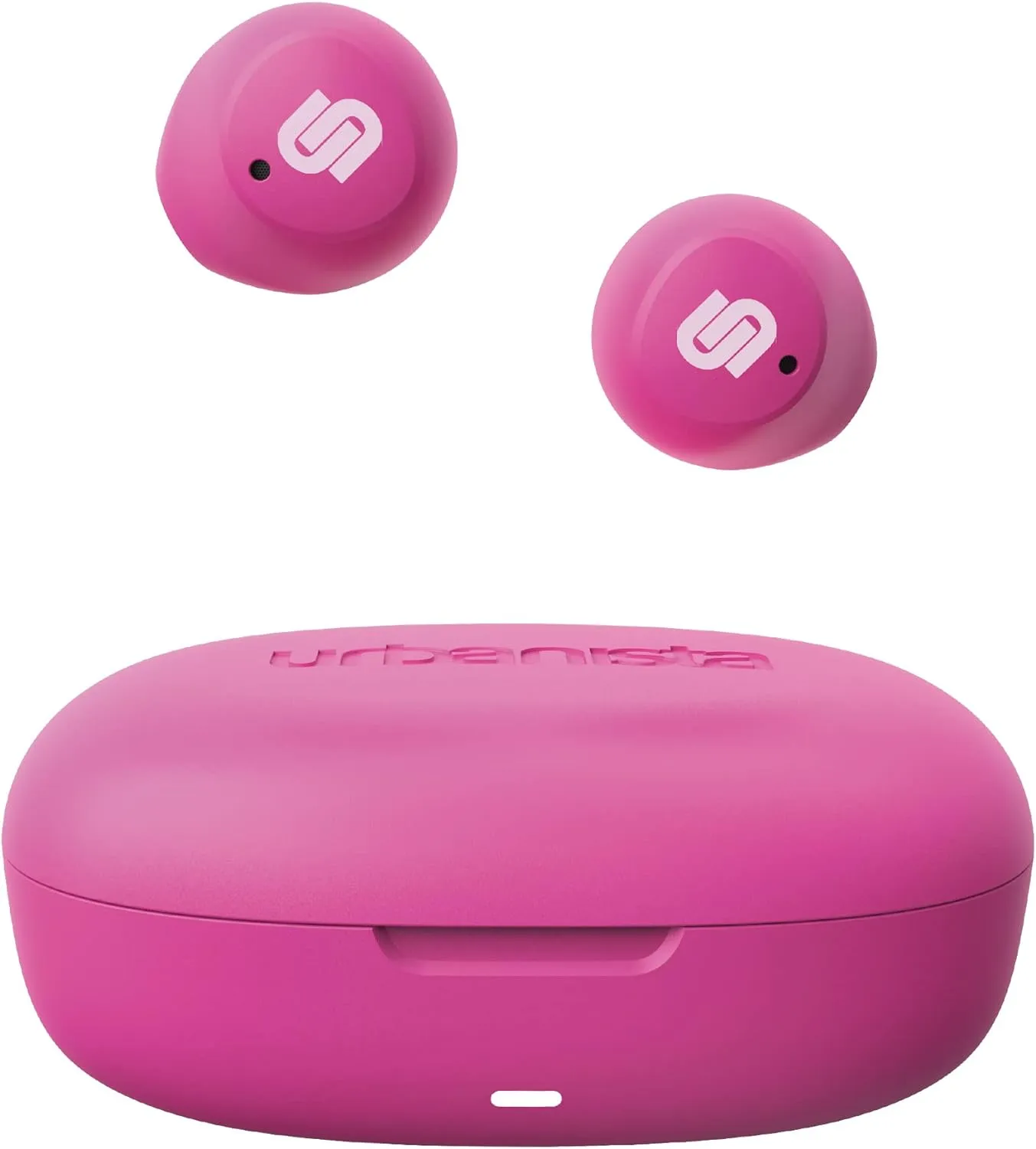 Urbanista Wireless Earbuds, Bluetooth 5.2 Enhanced Small Headphones, Touch Controls, 27 Hr Playtime, USB C Fast Charging Case, IPX Sweatproof Headphones for Running, Sports, Lisbon, Blush Pink