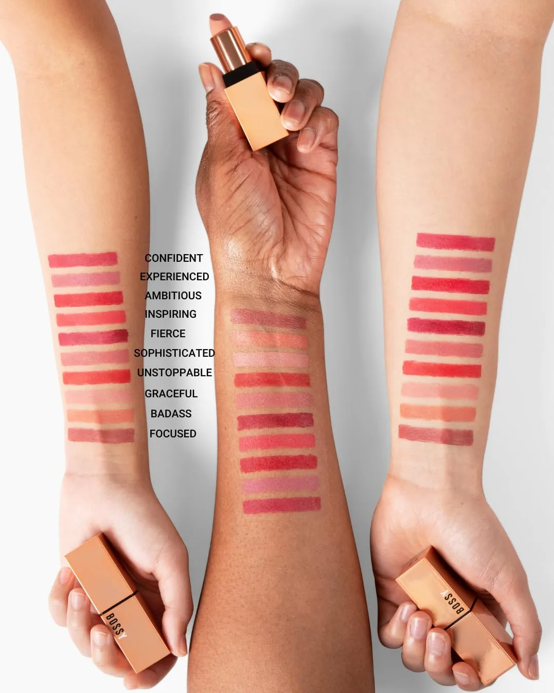 Vegan Lipstick for Women, Matte, Long Lasting, Hydrating Lip Stick with Vitamin E and Watermelon Seed Oil, Vegan Makeup, Paraben and Cruelty Free (Ambitious - Red Color)