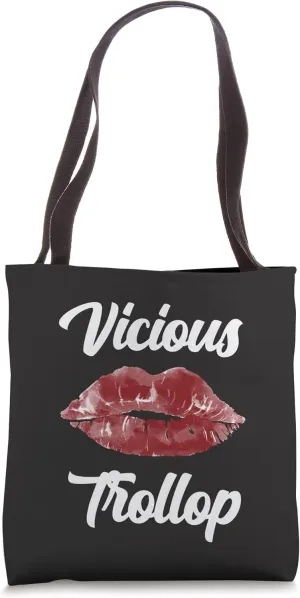 Vicious Trollop Funny Meme Viral Lipstick Lip Color Makeup Tote Bag