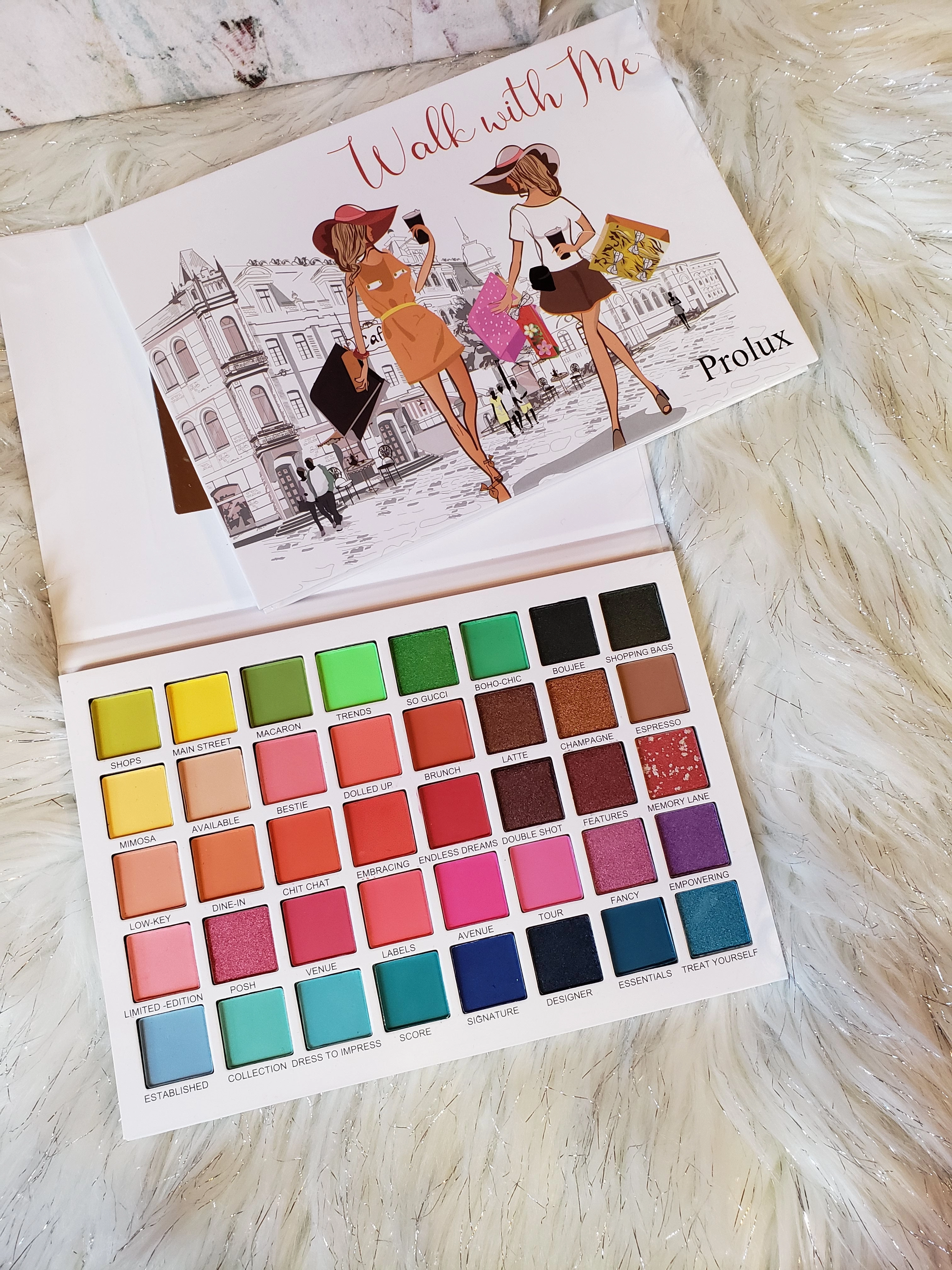 Walk With Me 40 color eyeshadoe palette from Prolux