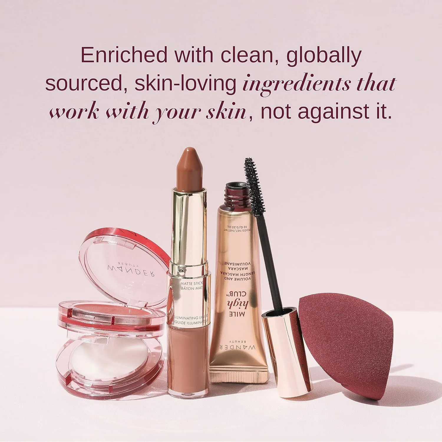 Wander Beauty Nude Illusion Liquid Foundation - Rich Deep - Medium to Full Coverage Foundation - Natural Makeup with Vitamin E & Macadamia - Nude Skin Finish Blurs & Conceals - 1.01 fl oz