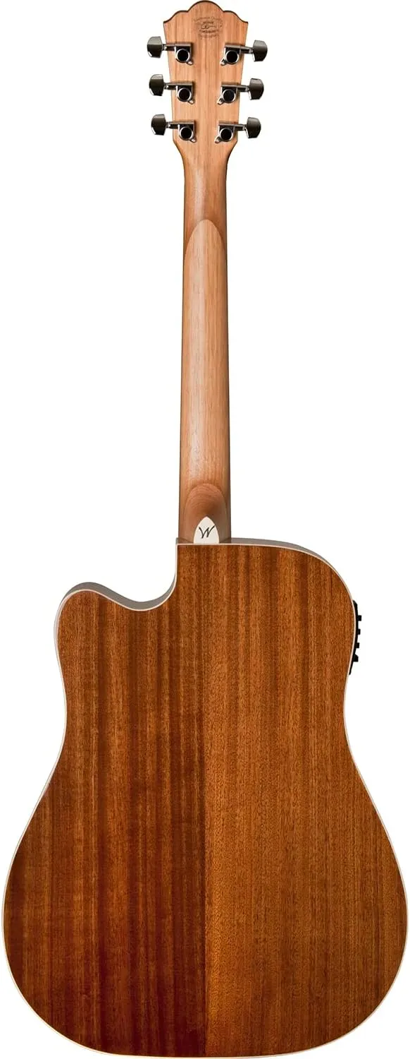 Washburn Harvest 6 String Acoustic-Electric Guitar, Right, Natural (WD7SCE-A)