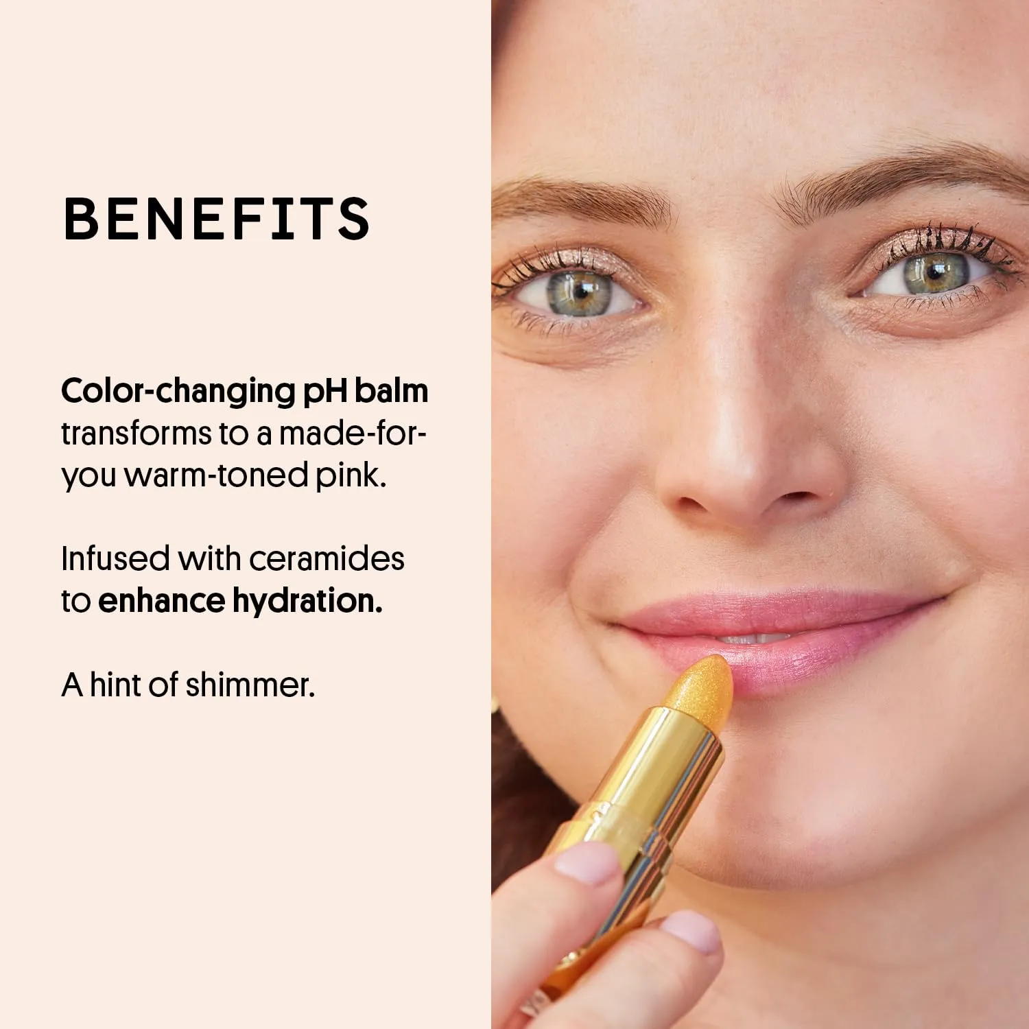 Winky Lux Citrine Balm, pH Lip Balm, Color Changing Lipstick and Tinted, Vegan & Cruelty Free, Hydrate & Plump, Sheer Pink Lipstick, Citrine
