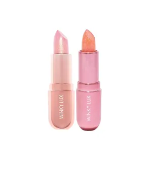 Winky Lux Glimmer Balm, pH Lip Balm, Color Changing Lipstick & Tinted Lip Balm, Hydrate & Plump, Pink Opal and Unicorn