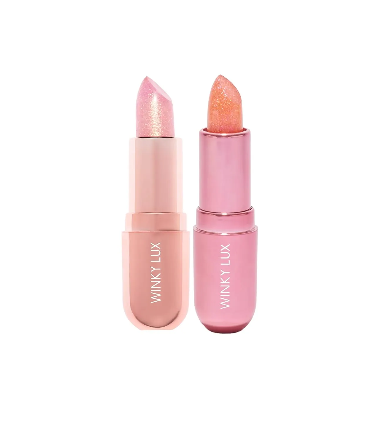 Winky Lux Glimmer Balm, pH Lip Balm, Color Changing Lipstick & Tinted Lip Balm, Hydrate & Plump, Pink Opal and Unicorn