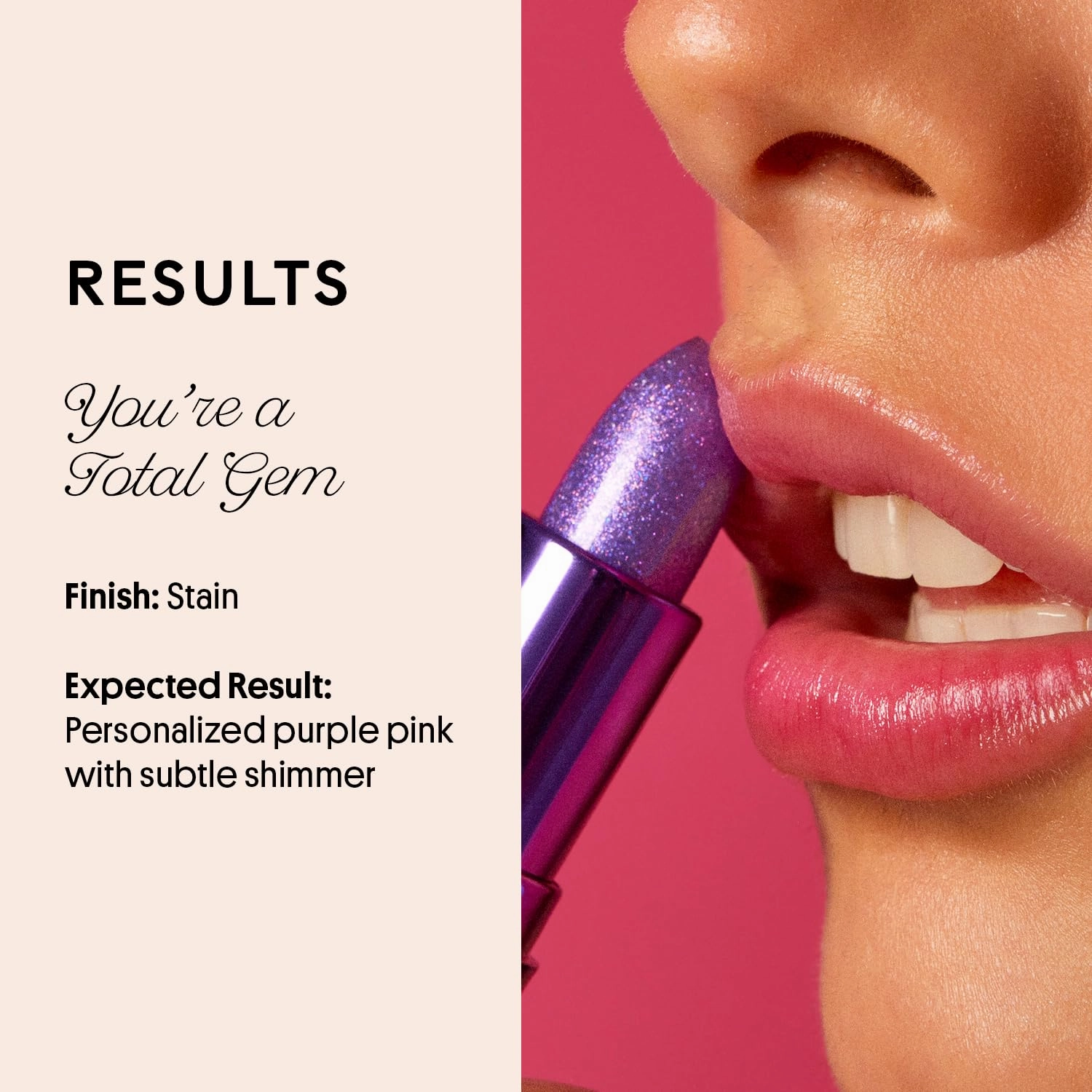 Winky Lux Glimmer Balm, pH Lip Balm, Color Changing Lipstick and Tinted, Vegan & Cruelty Free Lip Balm, Hydrate & Plump, Sheer Purple Pink Lipstick, Amethyst