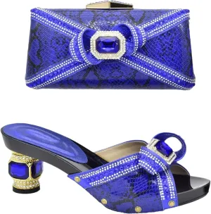 Women's African Luxury Wedding Collection - Italian-Designed Pearl-Embellished Pumps & Sequined Clutch for Plus Size Brides