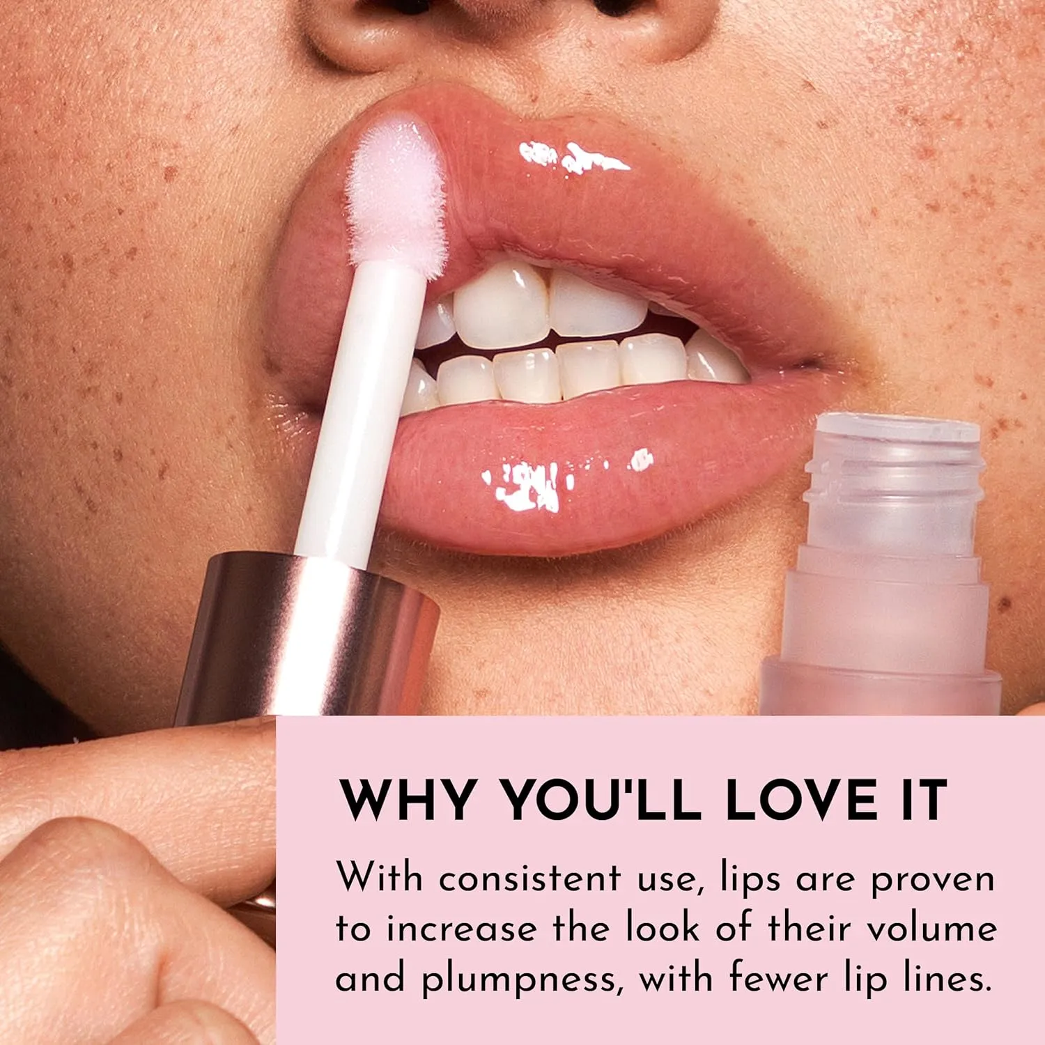 Women's Forget The Filler Lip Plumper Line Gloss, Rosy Outlook, Pink, 0.11 Fl Oz (Pack of 1)