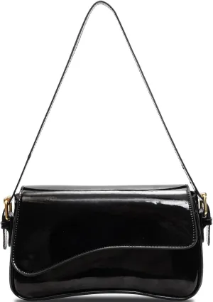 Y2K Shoulder Bag for Women - PU Leather Clutch Purse Handbag Tote With 2 Removable Straps - Crossbody