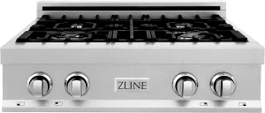 ZLINE 30 in. Legacy Gas Rangetop with 4 Burners and Porcelain Cooktop in Satin Stainless Steel (RTS-30)